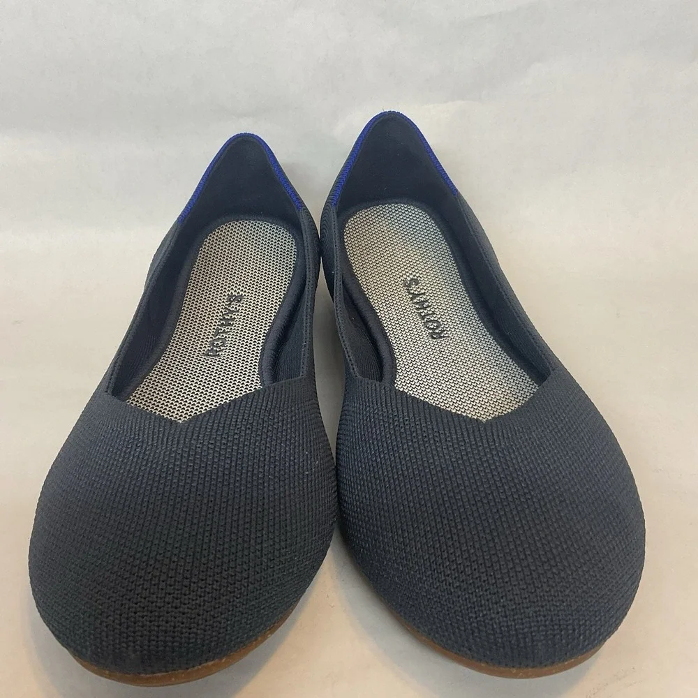 ROTHY'S Classic Smoke Blue Round Toe Ballet Flats US 9,5 Worn Once
